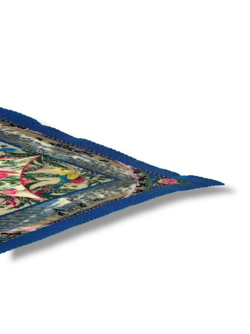 Hermes Pleats Scarf Silk Tropiques Tropical Blue - Picture 5 of 7